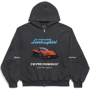 Balenciaga, Heren, Sweatshirts & Hoodies, Zwart, Maat: XL