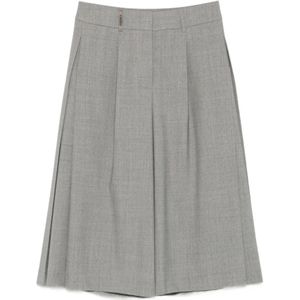 Peserico, Dames, Korte broeken, Grijs, Maat: M