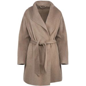 Regular fit lange wollen jas met sjaalkraag, model 'CARIBY'