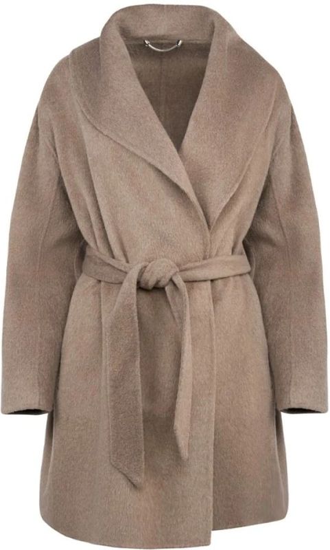 Regular fit lange wollen jas met sjaalkraag, model 'CARIBY'