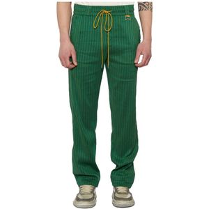 Rhude, Heren, Broeken, Groen, Maat: L Linnen,