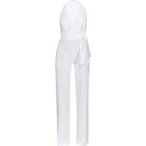 Pinko, Dames, Jumpsuits & Playsuits, Wit, Maat: M Leer,