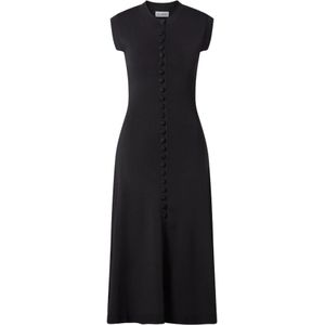 Cloeys, Dames, Jurken, Zwart, Maat: S Viscose,