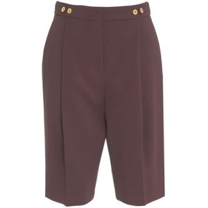 Elisabetta Franchi, Dames, Korte broeken, Rood, Maat: XL
