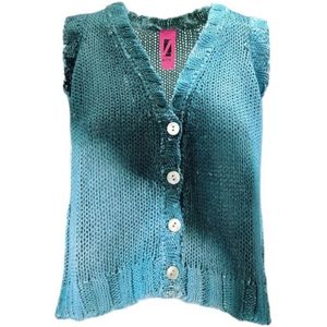 Alessandro Aste, Dames, Jassen, Blauw, Maat: S Katoen,