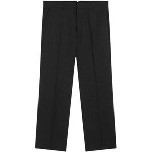 Ami Paris, Heren, Broeken, Grijs, Maat: 3XS Wol,