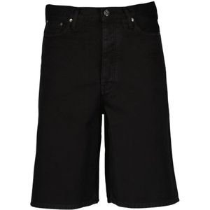 Off White, Heren, Korte broeken, Zwart, Maat: S Denim,