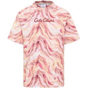 Carlo Colucci - Artificial Knit - T-shirt - Oranje - Urban Elegance