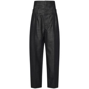 Victoria Beckham, Dames, Broeken, Zwart, Maat: XS Wol,