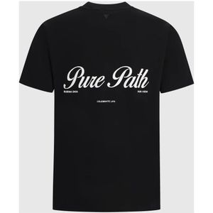 Pure Path, Heren, Tops, Zwart, Maat: S Katoen,
