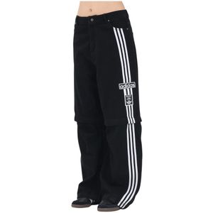 Adidas Originals, Dames, Broeken, Zwart, Maat: W31 Denim,