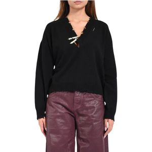 A Paper Kid, Dames, Truien, Zwart, Maat: S Wol,