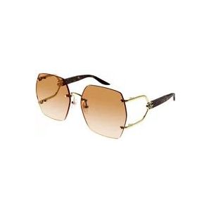 Gucci Goud Oranje Zonnebril Gg1562S Stijl , Yellow , Dames , Maat: 62 MM