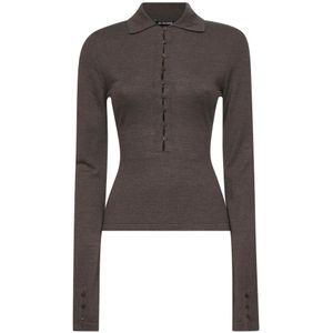 Jacquemus - Le Polo Merino Shirt - Bruin - Poloshirt - Merinowol