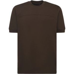 Giuliano Galiano, Heren, Tops, Bruin, Maat: S Katoen,