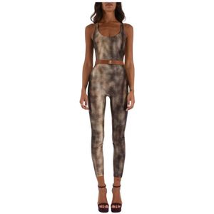 Elisabetta Franchi, Dames, Jumpsuits & Playsuits, Veelkleurig, Maat: M Polyamide,