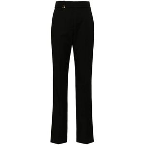 Jacquemus, Dames, Broeken, Zwart, Maat: 3XS Leer,
