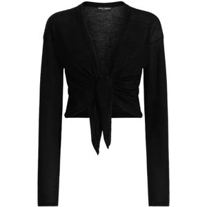 Dolce & Gabbana, Dames, Truien, Zwart, Maat: S Kasjmier,