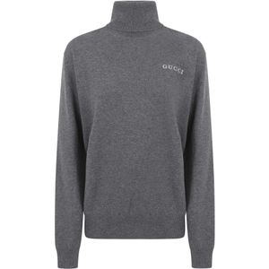 Gucci, Dames, Truien, Grijs, Maat: S Kasjmier,