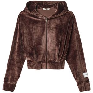 Hinnominate, Dames, Sweatshirts & Hoodies, Bruin, Maat: M Velours,