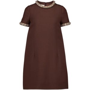 Valentino Garavani, Dames, Jurken, Bruin, Maat: XS Zijde,