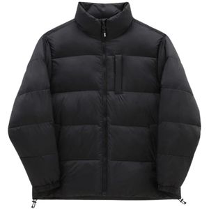 Vans, Heren, Jassen, Zwart, Maat: M Leer,