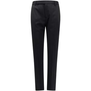 Saint Laurent, Heren, Broeken, Zwart, Maat: XL Wol,