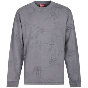Diesel, Heren, Sweatshirts & Hoodies, Grijs, Maat: L
