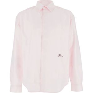 Jacquemus, Heren, Overhemden, Roze, Maat: M Katoen,