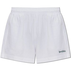 Sporty & Rich, Dames, Korte broeken, Wit, Maat: XS Katoen,