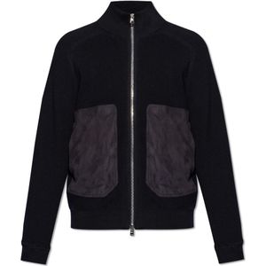 Moncler, Heren, Sweatshirts & Hoodies, Blauw, Maat: S Katoen,