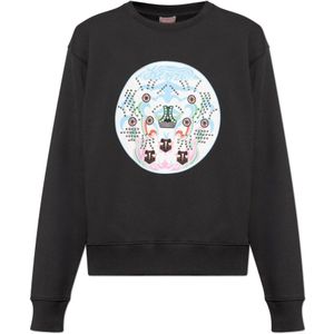 Kenzo, Heren, Sweatshirts & Hoodies, Zwart, Maat: S Katoen,