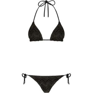 Missoni, Dames, Badkleding, Zwart, Maat: L Zijde,