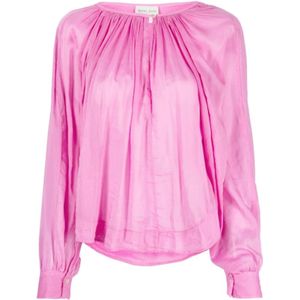 Forte Forte, Dames, Blouses & Shirts, Roze, Maat: L Voile,