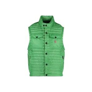 Moncler Stijlvolle Puffer Vest voor Mannen , Green , Heren , Maat: M