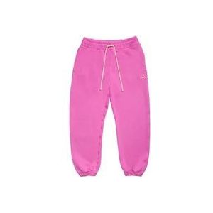 Autry Katoenen Jersey Sweatpants met Trekkoord Taille , Pink , Dames , Maat: S