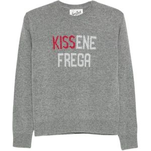 MC2 Saint Barth, Dames, Truien, Grijs, Maat: M Wol,