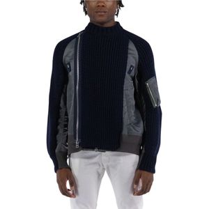 Sacai, Heren, Jassen, Grijs, Maat: M Nylon,