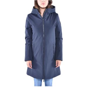 Woolrich, Dames, Jassen, Blauw, Maat: S Polyamide,