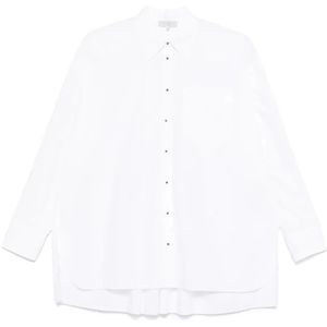 Antonelli Firenze, Dames, Blouses & Shirts, Wit, Maat: S Katoen,