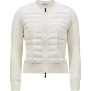 Moncler, Dames, Jassen, Wit, Maat: L Wol,