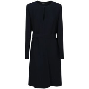 Emporio Armani, Dames, Jurken, Zwart, Maat: XL