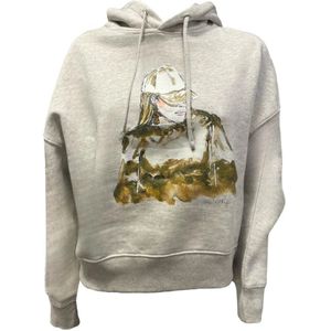 Un-artig, Dames, Sweatshirts & Hoodies, Grijs, Maat: S Katoen,