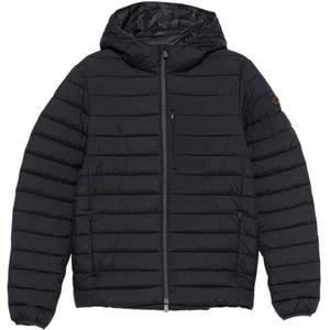 Save The Duck, Heren, Jassen, Grijs, Maat: M Leer,