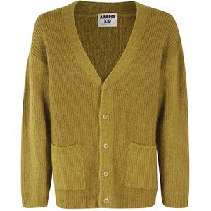 A Paper Kid, Heren, Truien, Groen, Maat: S Acryl,