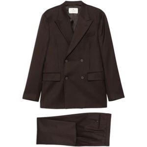 Manuel Ritz, Heren, Pakken, Bruin, Maat: M Wol,