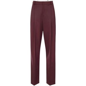 Elisabetta Franchi, Dames, Broeken, Rood, Maat: XS Katoen,