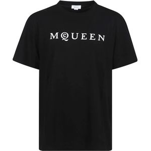 Alexander McQueen, Heren, Tops, Zwart, Maat: S Katoen,