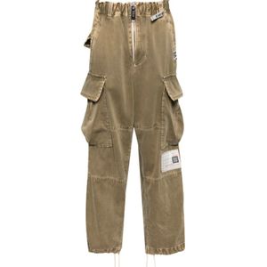 Mihara Yasuhiro, Dames, Broeken, Groen, Maat: 2XS Satijn,