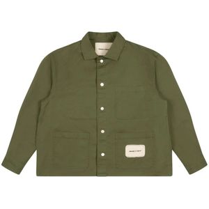 Bram's Fruit, Heren, Overhemden, Groen, Maat: S Katoen,